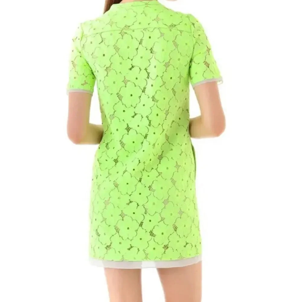 NEW! DIANE VON FURSTENBERG Flower Lace Warner Shift Dress - Picture 5 of 16